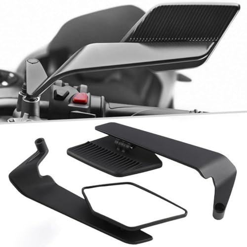 Motorrad-Spiegel Für Yamaha Fazer FZ6 FZ 6 XJ6 XJ 6,360° Drehbar CNC Rückspiegel Motorrad,Unterlenker Spiegel Kompatibel mit Motorrädern,ATV,Scooter,Roller