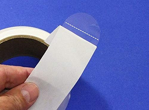 Verschlussetiketten transparent auf Rolle - ø 30 mm rund - mittig perforiert - 2.000 Stück je Rolle - Kern: 76 mm - aussen gewickelt - stark haftend - Klebepunkte transparent