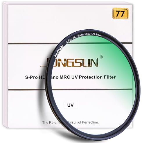JONGSUN S-Pro HD Nano MRC Filtro UV 77mm, Rivestimento Multistrato a 16 Strati, SCHOTT B270, Filtri Per Protezione Da Ultravioletti Delle Telecamere