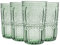 Bormioli Rocco Romantique Highball Verres Set - Cocktail Vintage Verre Cut Italien Gobelets - 475ml - Vert - Lot de 12