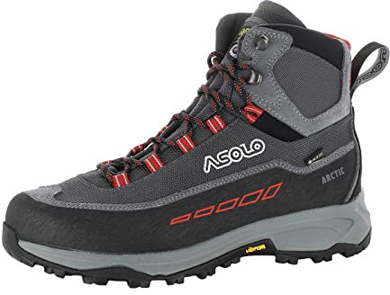 Asolo Herren Arctic GV Bergschuh, Grey/Gunmetal/RED, 45 EU