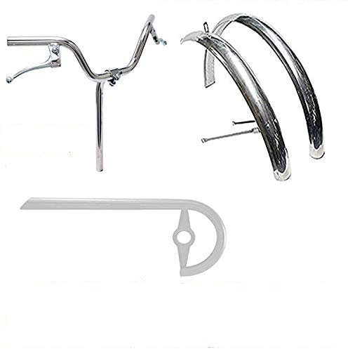 Coppia PARAFANGHI + Carter + Manubrio per GRAZIELLA - Pieghevole Misura 20 in Acciaio Inox