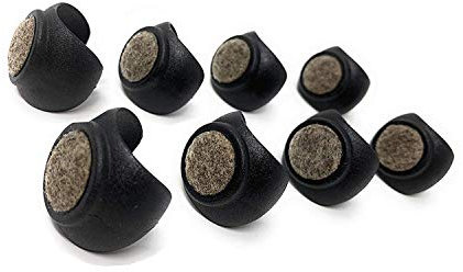 Design61 Filzgleiter 8er Set Stuhlgleiter Bodenschongleiter Ø 21-24 mm Silencer Möbelgleiter Klemmschalengleiter mit geräuschdämpfender Filzgleitfläche