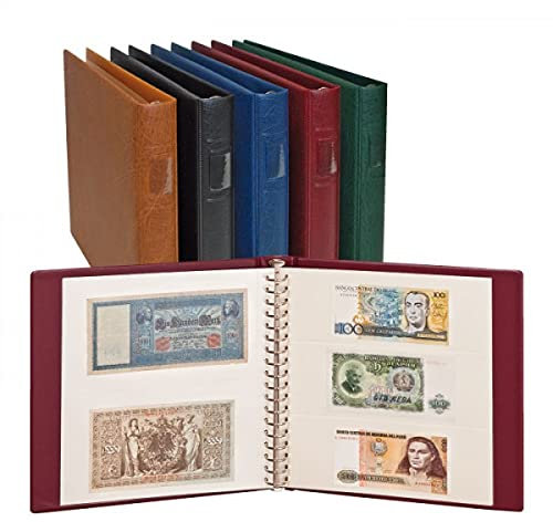 LINDNER Banknoten-Album (mit weißen Zwischenblättern)-blau