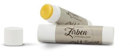 Zirbelino BUSSISTIFT Doppelpackung - Zirbenlippenbalsam mit Bienenwachs - je 7g - natürliche Lippenpflege - feuchtigkeitsspendend