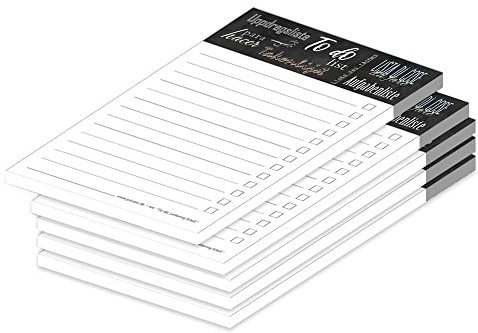 PRICARO To-Do Liste Lettering-black, A6, 5 Stück