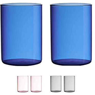 Design Letters Lieblingsgläser Set 2 | Gläser Set Bunt 350ml | Wassergläser Perfekt as Gin, Cocktailgläse |Trinkgläser für Zuhause| Borosilikatglas |Saftgläse Tumbler Spülmaschinenfest/mikrowellenfest