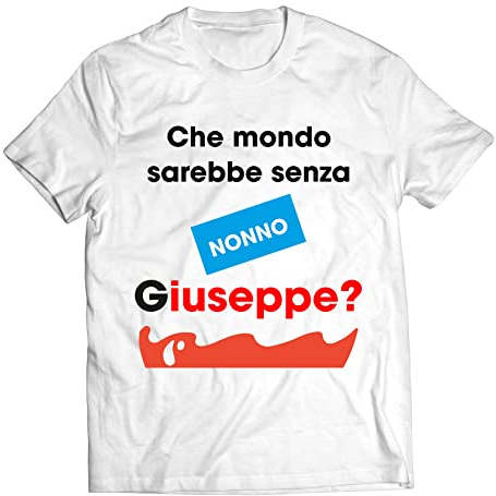 Colorfamily Maglietta Nonno T-Shirt Personalizzabile Che Mondo Sarebbe Senza Nonno? Idea Regalo Nonni