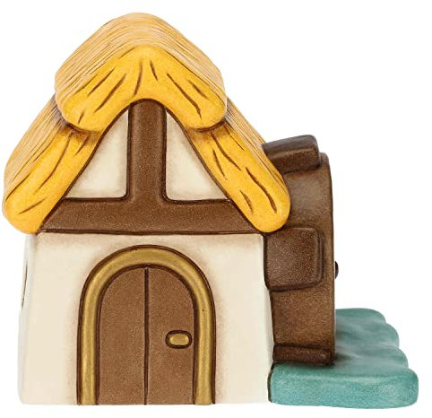THUN - Presepe 2022 - Statuina Presepe Mulino ad Acqua in Ceramica Decorata a Mano - Linea Presepe Classico - 12,5x10x11 cm h