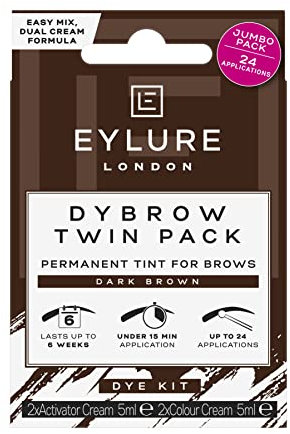 Eylure Dybrow Permanent Tint for BrowsJumbo KitDark Brown