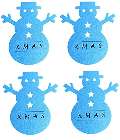 Rangement Utilitaire Sac d'argenterie de Noël | 4 pièces/ensemble arbre de noël non tissé porte-ustensiles de cuisine noël Thanksgiving nouvel an porte-couverts de cuisine Home (Blue, One Size)