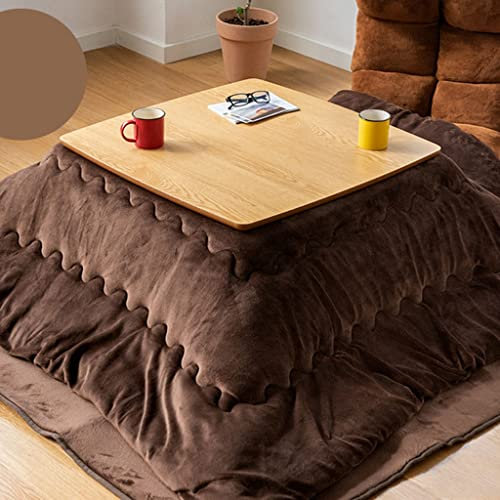 Kotatsu Heizungsfuton -Set Heiztisch Tatami 4pcs Set Japanischer Kotatsu -Tisch Mit Heizung/Decke/Teppich Quadratische Tische