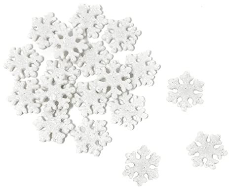 Oblique Unique® Schneeflocken Schneekristalle als Streudeko Tischdeko für Weihnachten Weihnachtsdeko zum Basteln mit Kindern DIY