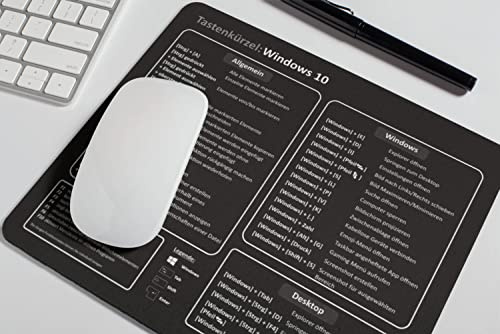 Mauspad Schreibtischunterlage | Mousepad Win Shortcuts Büro Gadget