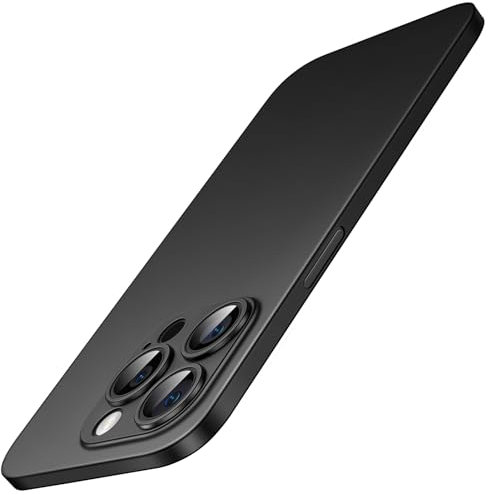 JETech Ultra Dünn Hülle für iPhone 14 Pro Max 6,7 Zoll, Vollständiger Kameraschutz, Leicht Matt Finish PP Hard Minimalistisch Handyhülle (Schwarz)
