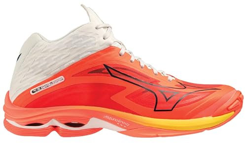 Mizuno Wave Lightning Z7mid, Scarpe da Pallavolo Unisex Adulto, Neon Flame Black Bolt Neon, 44.5 EU