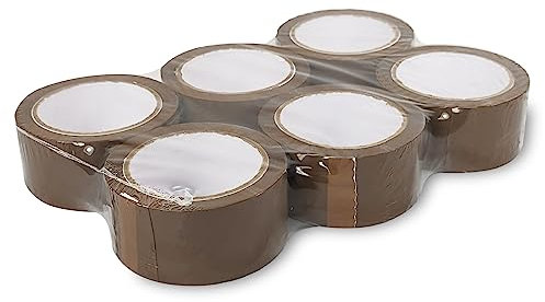 versando 6x geräuscharmes Packband braun 66m Klebeband zum Verpacken von Paketen + Kartons - starke Klebekraft leise abrollend 6 Rollen