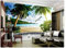 Benutzerdefinierte Tapete 3D Fototapete Zimmer Wandbild Meer Kokosnuss Taube Landschaft Hd Malerei Sofa TV Hintergr Wanddekoration fototapete 3d Tapete effekt Vlies wandbild Schlafzimmer-430cm×300cm