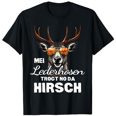 Oktoberfest Hirsch Bayrische Wiesen Tracht Geschenk T-Shirt