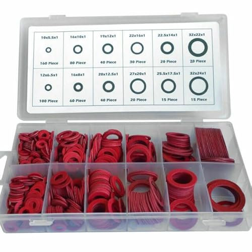 hep® 600pc Fibre Washer Set - Assorted Fibre Seals Various Sizes Sealing Washers