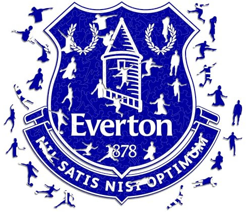Iconic Puzzles, 100% eco-sustainable wooden puzzle with official license - Everton Logo, size S, 150 pieces