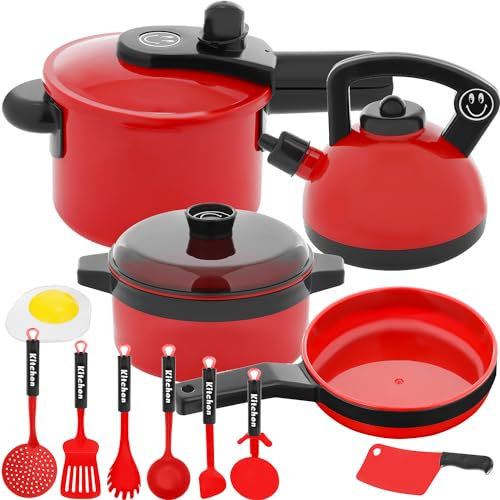 Juguete de cocina para niños, utensilios de cocina, sartén, hervidor de agua, accesorios 22817