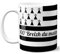DECOHO - Mug 100% Breizh du matin - Tasse cadeau symbole Breton - 33 cl, Céramique - Imprimé en France - Blanc
