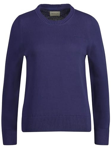 Gant Damen Classic Cotton C-Neck Pullover, Dusty Navy, 36