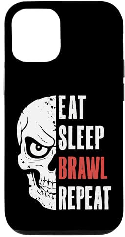 Eat Sleep Brawl Wiederhole lustige Videospieler-Spiele Hülle für iPhone 13