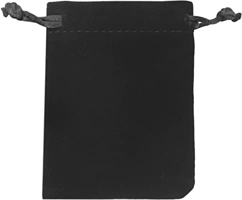 Bydezcon Borsa per dadi Tarocchi Borse con coulisse Sacchetto di velluto Gioielli Sacchetto di Flanella Sacchetto Regalo 13x18cm/5.12x7.08in Velluto Dadi Borsa Tarocchi Borse con coulisse, Nero