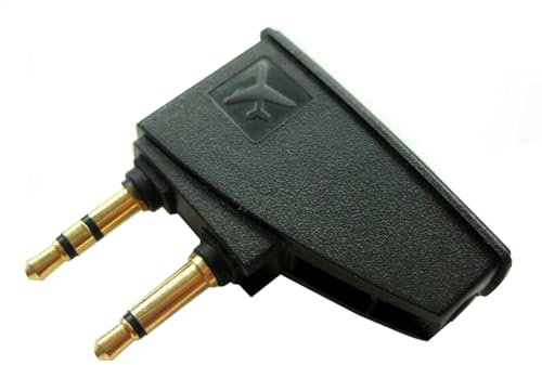 FiTspi Airplane Headphone Audio Stereo Adapter Compatible with Bose QuietComfort QC2 / QC3 / QC15 / QC20 / QC25 / AE2 / AE2W Headphones