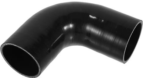 X AUTOHAUX 1 tuyau de refroidissement universel en silicone noir de 80 mm ID 150 mm de longueur 90 degrés pour voiture
