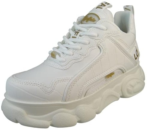Buffalo Damen Low Sneaker CLD CHAI Weiß Synthetik- vegane Schuhe, Größe:39, Farbauswahl:weiß