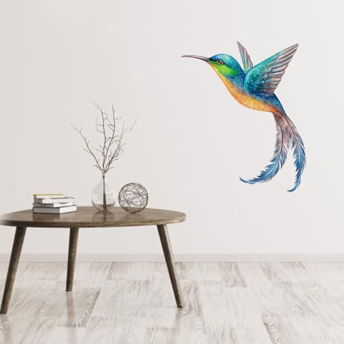 astylishome Wandsticker Vögel Wandtattoo Grüne Florales Abziehen und Aufkleben Selbstklebende Abnehmbare Wandaufkleber für Wohnzimmer Schlafzimmer TV Hintergrund Dekoration 1414