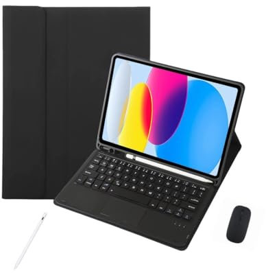 Keyboard Case for ipad Mini 6 th Generation 2021 8.3 inch with Mouse, Slim Smart Cover with Magnetically Detachable Wireless Bluetooth touchpad Keyboard with Pencil(Black)