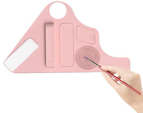 Vllold Foundation Mixing Palette | Silikon Foundation Mixing Pigment mit Make-up Pinsel Aufbewahrung - Tragbare Make-up-Palette, verstellbares Armband für Frauen Männer