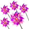 Vogelabwehr Reflektierende Windmühle,Windräder Vogelabwehr,Taubenschreck Taubenabwehr，Windrad Garten Vogel Vogelschreck,Bunte windrad Kinder (5pcs-Purple)