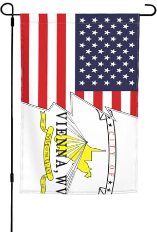 Flagge von Wien, West Virginia und Amerika für draußen, 30,5 x 45,7 cm, Ga