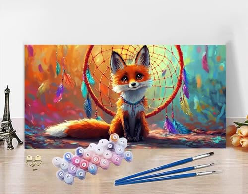 Malen Nach Zahlen Erwachsene Traumfänger DIY Bastelset Erwachsene Frauen Malen nach Zahlen Farbe mit Pinsein und Acrylfarbe, Paint by Numbers Anfänger Handgemalt Ölgemälde Kit für Deko 90x180cm N5-610