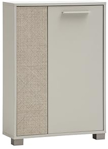 Schildmeyer Highboard Edno 159988, cremebeige/Canasta Dekor, 59,8 x 19,5 x 85,2 cm