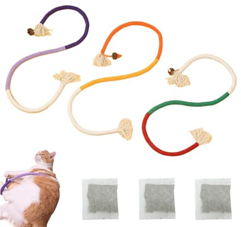 Celery Pets Cat Toy Chew Rope, Catnip-Infused Organic Cotton Chew Rope Toys for Cats, Interactive Toy Indoor Cats, Cat Chew Rope for Teeth Cleaning