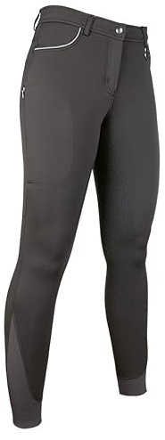 HKM Women's Equilibrio Style Silicone Full seat Riding Breeches, Dark Brown, 26