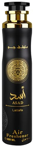 Lattafa Asad - Spicy, Fruity, Woody, Amber air Freshner, 10.1 Ounce/300ml