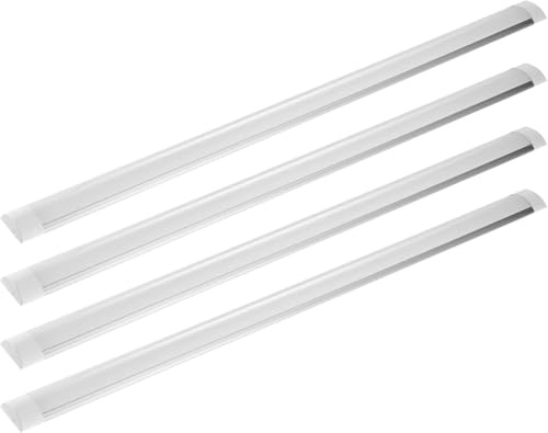 120cm Led-reinigungslampensets, 40w 4800lm 6000-6500k Tageslicht-deckenleuchte, Ip20 wasserdichte Leuchtstoffröhren-lattenleuchten Für Bürofabrik, 4 Pack, 40W
