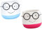 Toddmomy 2 Pièces Pot de Fleurs Céramique Style Lunettes Petit Pot Décoratif pour Plantes pour Décoration Intérieure Extérieure pour Amateurs de Plantes