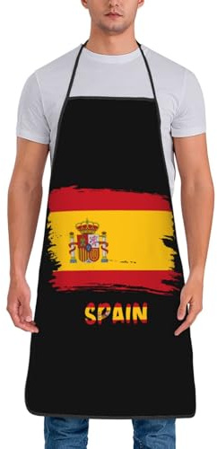 Delantal De Cocina España Bandera Española Antiincrustante Profesional Delantal Impermeable Mandiles Para Cocina Hornear Casa