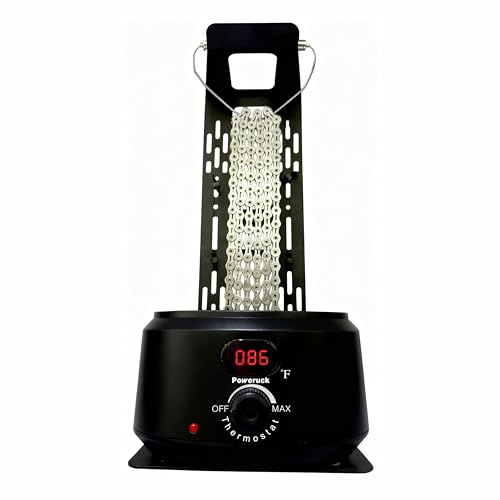 Poweruck - Bike Chain Wax Melting Pot, 17 oz, with Precise Temperature Control, Fast Melt and Bike Chain Cooling Stand