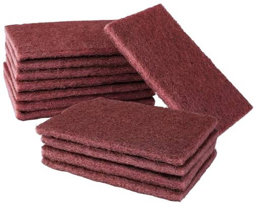 12 Stück Scheuerschwamm Nylon 15cmX10cm, Reinigungsvlies Kratzfreies Gefäß | Kann Auf Maß Zugeschnitten Werden Erreicht Mühelos Spalten Und Rundungen, Ideal für Abrasives Reinigen Und Schrubben