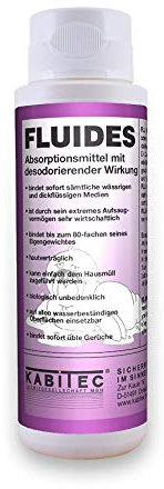 KABITEC FLUIDES Absorptionsmittel, desodorierend, Streugranulat Flüssigkeitsabsorber Kotzepulver Hygiene-Bindemittel, 1x 400g