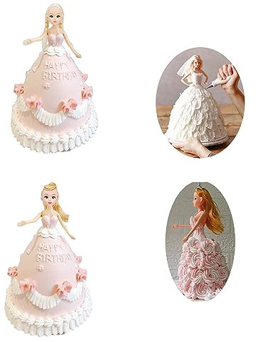 Thitex Doll Figure Pick (Without Cloth), 7.5 inch Cake Topper,Baking Cake Decoration Body Model,Great for Craft Dollhouse Decoration, Landscape Scenes,Wedding Princess Accessories (2 pcs)